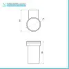 Set accessori a muro 6 pezzi in acciaio cromato e viti incluse  Futura 