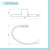 Set accessori a muro 6 pezzi in acciaio cromato e viti incluse  Futura 