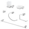 Set accessori a muro 6 pezzi in acciaio cromato e viti incluse  Unica 