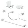 Set accessori a muro 6 pezzi in acciaio cromato e viti incluse  Unica 