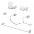 Set accessori a muro 6 pezzi in acciaio cromato e viti incluse  Unica 