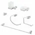 Set accessori a muro 6 pezzi in acciaio cromato e viti incluse  Unica 