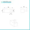 Set accessori a muro 6 pezzi in acciaio cromato e viti incluse  Unica 