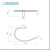 Set accessori a muro 5 pezzi in acciaio cromato e viti incluse  Unica 