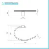 Set accessori a muro 5 pezzi in acciaio cromato e viti incluse  Unica 