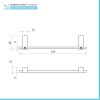 Set accessori a muro 5 pezzi in acciaio cromato e viti incluse  Unica 