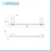 Set accessori a muro 5 pezzi in acciaio cromato e viti incluse  Unica 