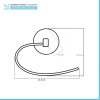 Set accessori a muro 6 pezzi in acciaio cromato e viti incluse  Bora 
