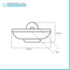 Set accessori a muro 6 pezzi in acciaio cromato e viti incluse  Bora 