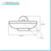 Set accessori a muro 6 pezzi in acciaio cromato e viti incluse  Bora 
