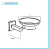 Set accessori a muro 3 pezzi in metallo cromato e viti incluse  Rock 