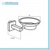 Set accessori a muro 3 pezzi in metallo cromato e viti incluse  Rock 