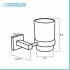 Set accessori a muro 3 pezzi in metallo cromato e viti incluse  Rock 