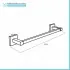 Set accessori a muro 5 pezzi in metallo cromato e viti incluse  Rock 