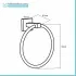 Set accessori a muro 5 pezzi in metallo cromato e viti incluse  Rock 