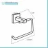 Set accessori a muro 5 pezzi in metallo cromato e viti incluse  Rock 