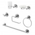 Set accessori a muro 6 pezzi in metallo cromato e ABS viti incluse  Sprint 