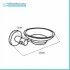 Set accessori a muro 3 pezzi in metallo cromato e ABS viti incluse  Sprint 