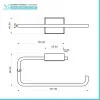 Set accessori a muro 5 pezzi in acciaio cromato e viti incluse  Velvet 