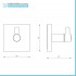 Set accessori a muro 5 pezzi in acciaio cromato e viti incluse  Easy 