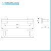 Set accessori a muro 5 pezzi in acciaio cromato e viti incluse  Easy 