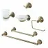 Set accessori a muro 6 pezzi in acciaio con finitura bronzo e viti incluse  Iris 