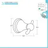 Set accessori a muro 6 pezzi in acciaio con finitura bronzo e viti incluse  Iris 
