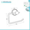 Set accessori a muro 6 pezzi in acciaio con finitura bronzo e viti incluse  Iris 
