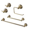Set accessori a muro 5 pezzi in acciaio con finitura bronzo e viti incluse  Iris 