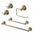 Set accessori a muro 5 pezzi in acciaio con finitura bronzo e viti incluse  Iris 