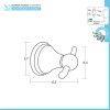 Set accessori a muro 5 pezzi in acciaio con finitura bronzo e viti incluse  Iris 