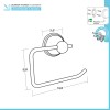 Set accessori a muro 5 pezzi in acciaio con finitura bronzo e viti incluse  Iris 