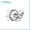 Set accessori a muro 5 pezzi in metallo cromato e ABS viti incluse  Sprint 