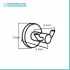 Set accessori a muro 5 pezzi in metallo cromato e ABS viti incluse  Sprint 