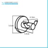 Set accessori a muro 6 pezzi in metallo cromato e ABS viti incluse  Sprint 