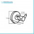 Set accessori a muro 6 pezzi in metallo cromato e ABS viti incluse  Sprint 