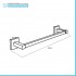 Set accessori a muro 6 pezzi in metallo cromato e viti incluse  Rock 
