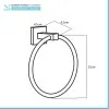 Set accessori a muro 6 pezzi in metallo cromato e viti incluse  Rock 