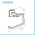 Set accessori a muro 6 pezzi in metallo cromato e viti incluse  Rock 