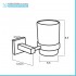 Set accessori a muro 6 pezzi in metallo cromato e viti incluse  Rock 
