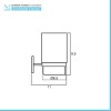 Set accessori a muro 6 pezzi in acciaio cromato e viti incluse  Bora 