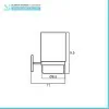 Set accessori a muro 6 pezzi in acciaio cromato e viti incluse  Bora 