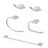 Set accessori a muro 5 pezzi in acciaio cromato e viti incluse  Futura 