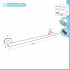 Set accessori a muro 6 pezzi in acciaio inox satinato e viti incluse  Galassia 
