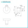 Set accessori a muro 6 pezzi in acciaio nero opaco e viti incluse  Chic Black 