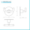 Set accessori a muro 6 pezzi in acciaio cromato e viti incluse  Idea 