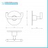 Set accessori a muro 6 pezzi in acciaio cromato e viti incluse  Idea 