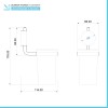 Set accessori a muro 6 pezzi in acciaio cromato e viti incluse  Plaza 