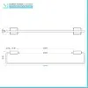 Set accessori a muro 6 pezzi in acciaio cromato e viti incluse  Velvet 
