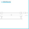 Set accessori a muro 6 pezzi in acciaio cromato e viti incluse  Easy 